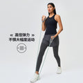 Fake two-piece fitness yoga pants outwear hip-covering slimming look nine-point pants tummy control butt lift running sports pants d25051