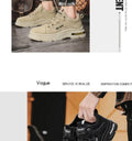 Men's winter thick-soled work shoes: anti-slip, wear-resistant, trendy safety shoes for men, new 2025 styles, plus martin boots, student shoes