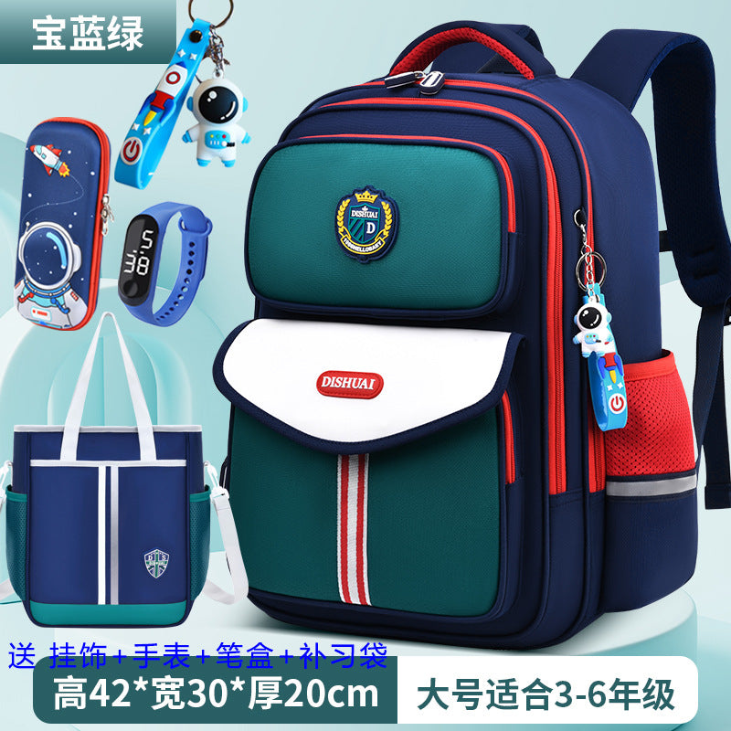 2026 new school backpack for elementary school students, grades 1-6, boys and girls, ultra-lightweight, load-reducing, and spine-protecting