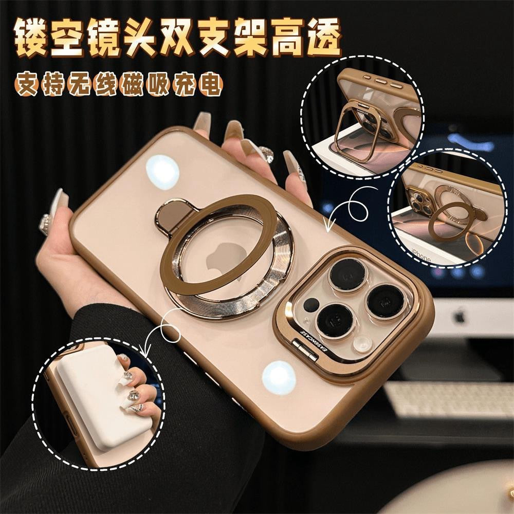 Lens cover holder suitable for apple 17promax mobile phone case magnetic holder iphone16 transparent u1 protective cover