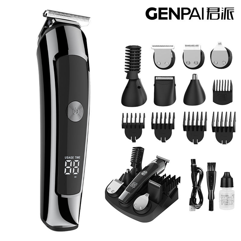 Hair salon special multi-function electric hairdressing electric hair clipper hair suit washable six-in-one for home oil head carving