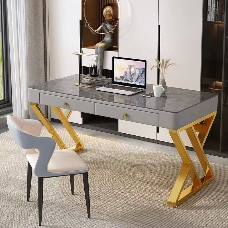 Slate desk accessible luxury modern italian computer desktop table for home simple office desk bedroom workbench study table