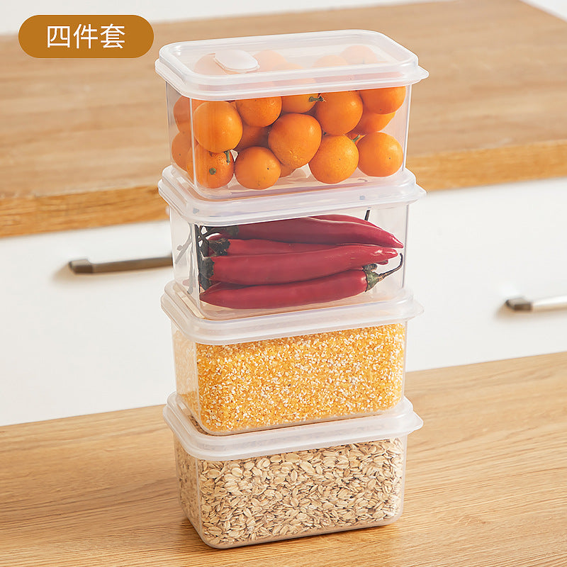 Kitchen Food Refrigerator Storage Box Transparent Sealed Fruit Food Fresh-keeping Box Food Grade Plastic Japanese Bento Box
