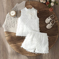 summer cross-border girls' french chic luxury style wavy mesh design fashion two-piece skirt set