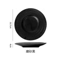 13inch 100-image wide-rimmed flat plate - matte black