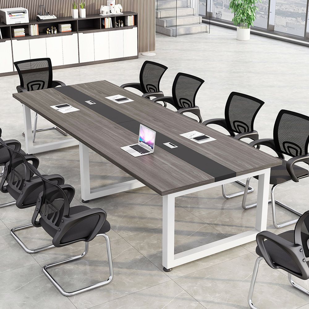 Large and small long table workbench conference table long table casual modern office desk conference room table and chair combination