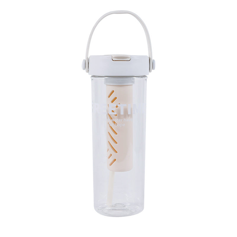 New arrival large-capacity scented tea cup for girls and students, portable straw cup, good-looking tea water separation fruit tea cup