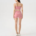 new arrivalcontrast color white striped running drawstring pants shorts three-quarter pants sports intimates bra yoga suit for women