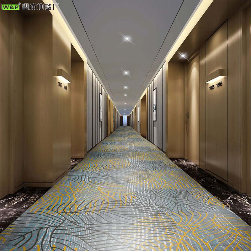 In stock haima 800g nylon carpet hotel corridor aisle thickened flame retardant b1 fireproof bedroom carpet