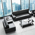 4s office sofa - minimalist modern small reception area seating - three-seater genuine leather business negotiation office