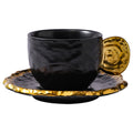 British classy sense ins ceramic relief cup and saucer niche style ceramic latte exquisite afternoon tea milk coffee cup and saucer