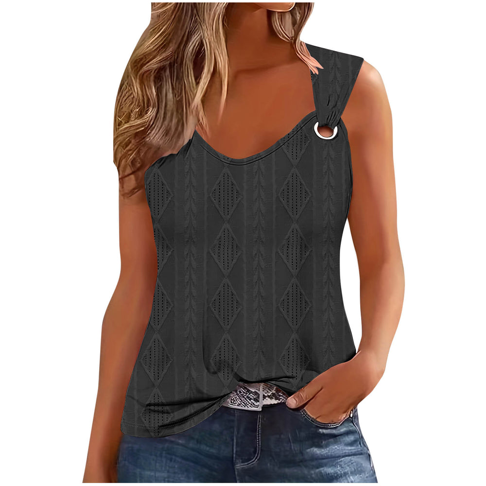cross-border fashion sexy minimalist women's v-neck sleeveless solid color sweet tank top
