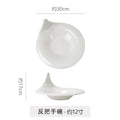 Minimalist high-end irregular ceramic dinnerware - unique solid color dessert plates for restaurants, hotels, and catering - pastry plates