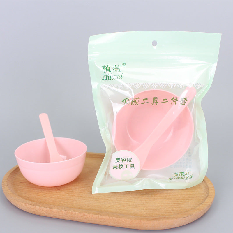 Zhiwei beauty salon beauty spa tools two-in-one mask bowl suit plastic bowl stirring and mixing stick two-piece set