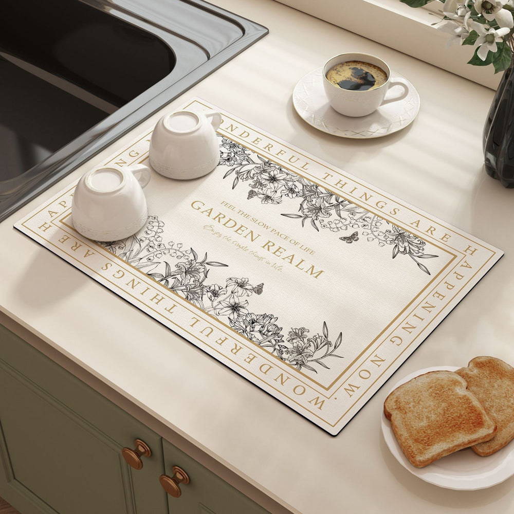 american diatom mud table mat for home insulation mat countertop absorbent mat kitchen drain mat bowl and plate water control mat