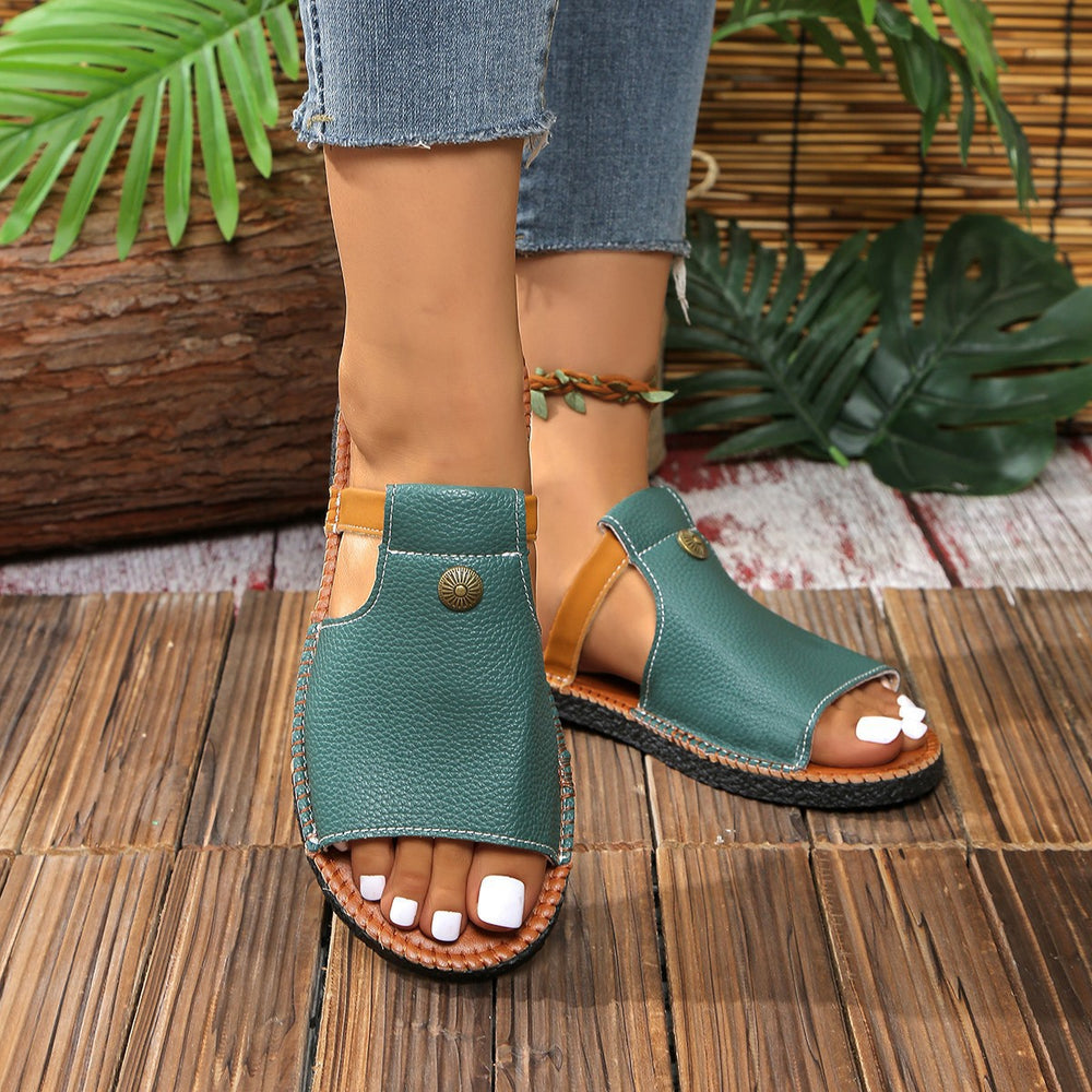 plus size casual lightweight minimalist fashion sandals women's summer beach comfortable flip-flops wholesale from manufacturer