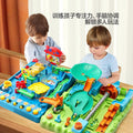 Jungle adventure marble run track tabletop game - 3-6 year old boys' marble maze educational toy