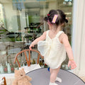 Newborn baby romper - summer lightweight sleeveless bodysuit - cute baby girl's tank top - summer fashion triangle romper