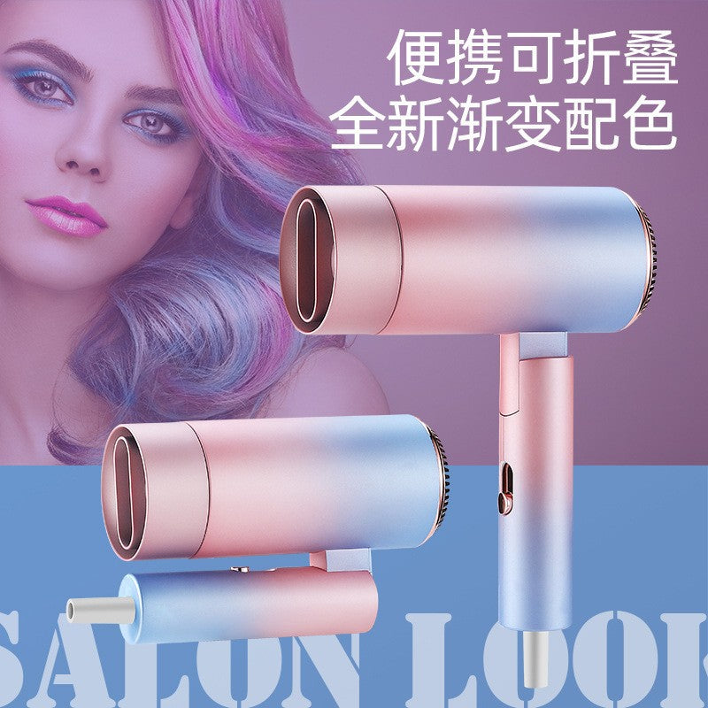 Foldable household hair dryer, high-power hair dryer for hotels, barbershops, dorms, and bathrooms, 110v mini hair dryer - cross-border e-commerce