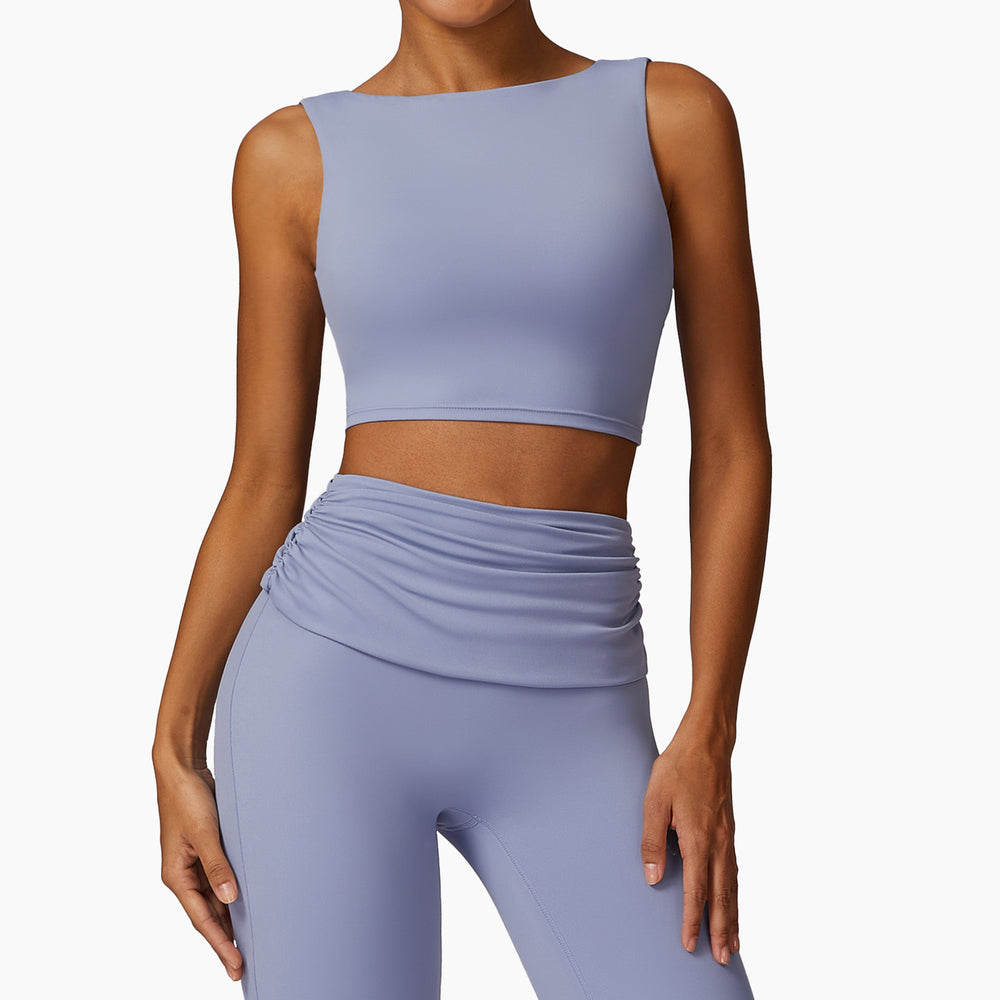 High-intensity shockproof back-smoothing yoga tank top - push-up, quick-dry fitness apparel, running compression sports bra 8516