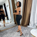 C7728 cross-border   fashion women's sexy off-shoulder beaded halter solid color jumpsuit