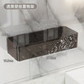 Bathroom storage rack - wall mounted, no drilling required - vanity organizer for toiletries, cosmetics, and more