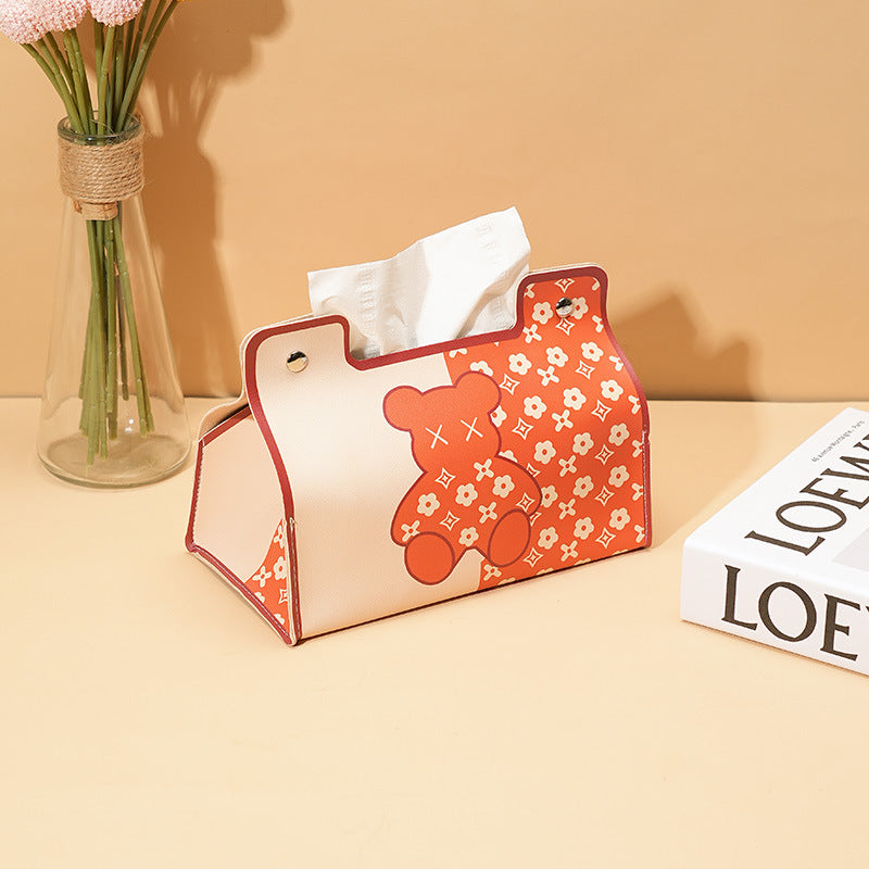 Pumping box Household leather tissue box Living room dining room Waterproof napkin box Car universal storage Pumping box