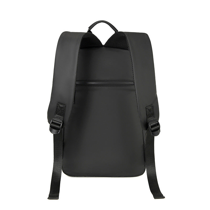 New, leather film fashionable black backpack men's high sense large capacity lightweight casual bag travel backpack