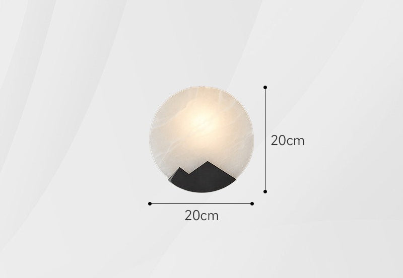 accessible luxury designer marble wall lamp bedside postmodern casual bedroom living room background atmosphere lamp