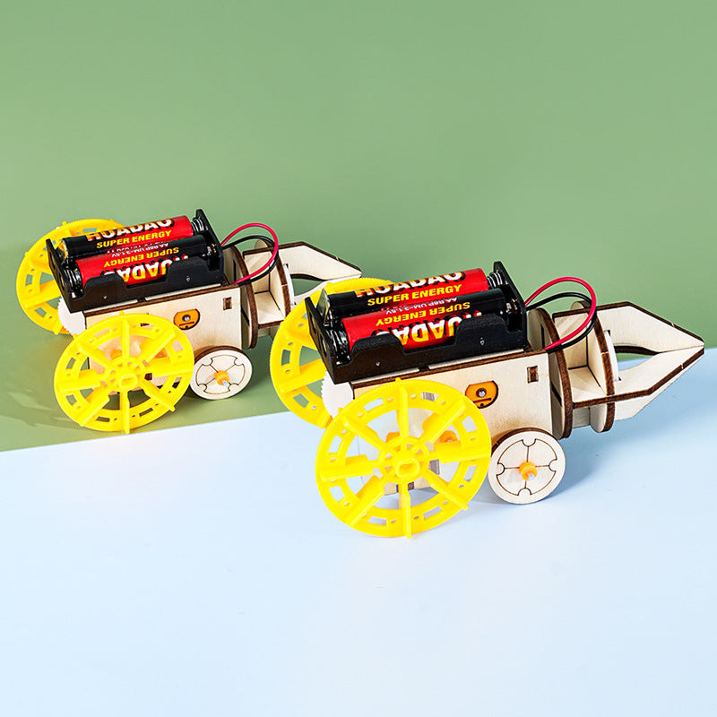 Technology small production drilling robot car children DIY hand-assembled puzzle science experiment set material package