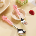 High-style, detachable, anti-scald handle fork and spoon set. cartoon design, perfect for kids' mealtimes. includes a fork, spoon, and soup spoon. wholesale options available for home use