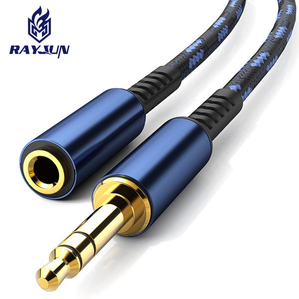 3.5 male to female car audio tin-plated copper audio cable 3.5mmAUX gold-plated earphone extension cable one point and two points