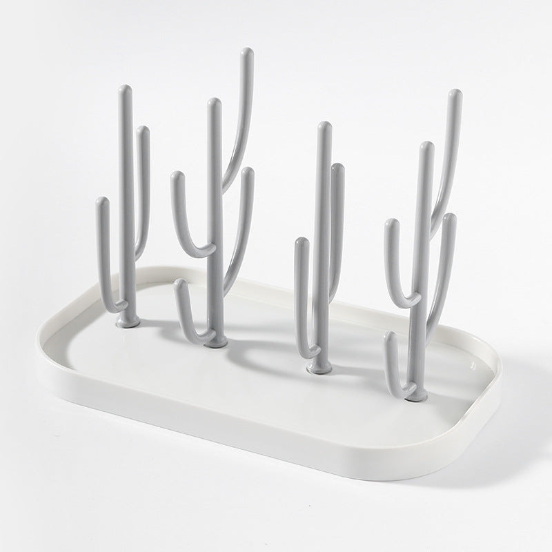 Baby bottle storage box drying rack with cover dustproof drain bracket water cup rack storage drain drying bottle rack