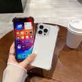 Suitable for iphone17promax anti-fall transparent space mobile phone case apple 1614 soft protective cover fine hole design