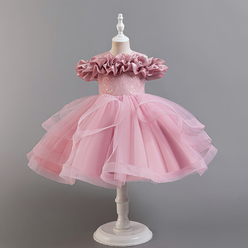 Amazon hot-selling girls' dress: runway-ready, piano performance-perfect, elegant princess gown - wholesale available