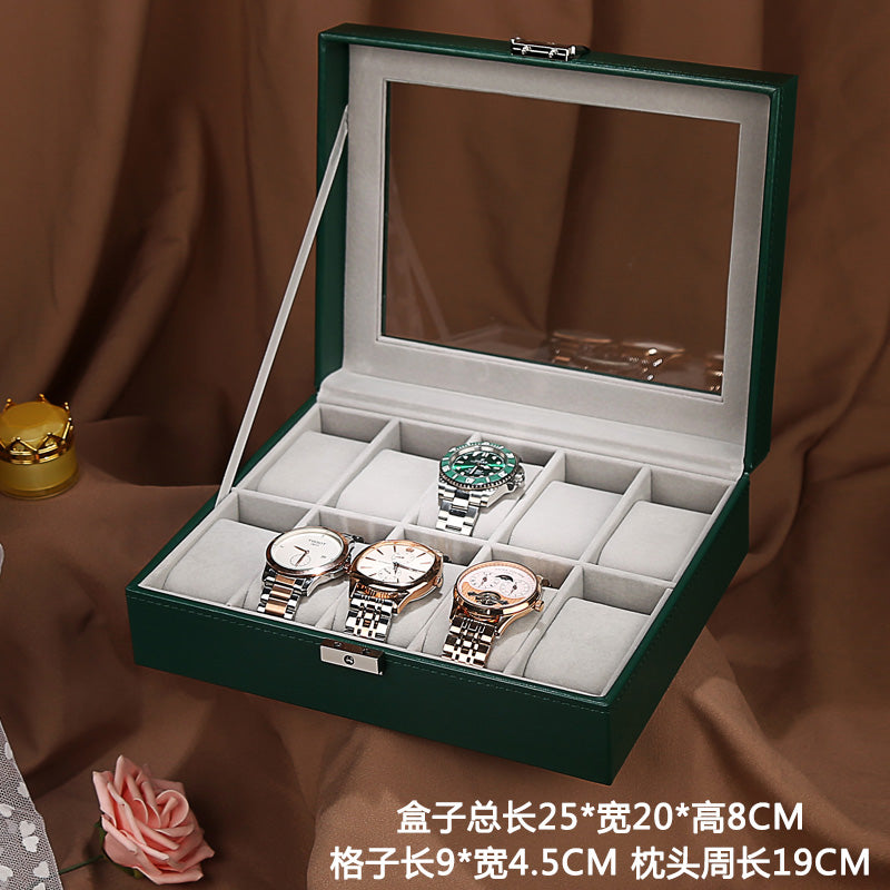 Leather watch box, watch storage box, watch display box, watch box, multiple watches, jewelry box, sunroof bracelet box.
