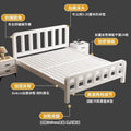 Thickened reinforced iron bed for home bedroom casual silent double bed rental house single dormitory black steel frame bed