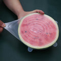 6-piece set of silicone fresh-keeping lids, smiley face style, food-grade plastic wrap, high temperature resistant, elastic stretch, sealed transparent bowl lids