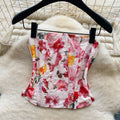 French-style bandeau top & midi skirt set - women's summer slim-fit two-piece outfit for a sweet and spicy look