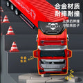 Die-cast alloy semi-truck toy - kids' playset with trailer, container transport, and realistic container model - perfect for young truck enthusiasts!