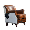 American retro cowhide denim luggage storage cabinet living room side table bedside table suitcase coffee table french medieval style