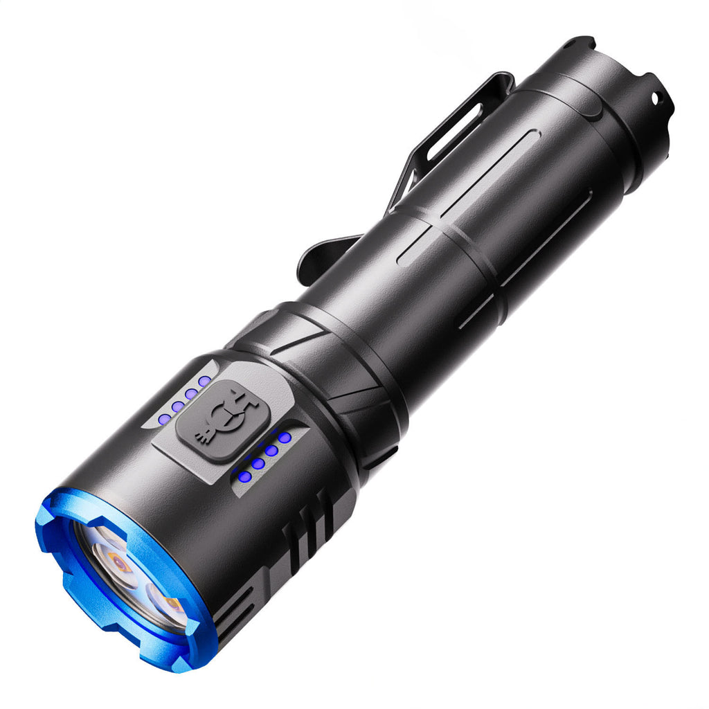 Cross-border new 4LED outdoor multi-function flashlight long battery life super bright rechargeable outdoor emergency strong light flashlight
