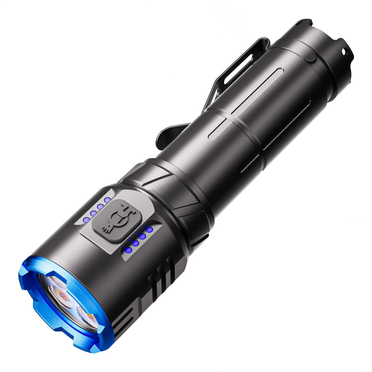 Cross-border new 4LED outdoor multi-function flashlight long battery life super bright rechargeable outdoor emergency strong light flashlight