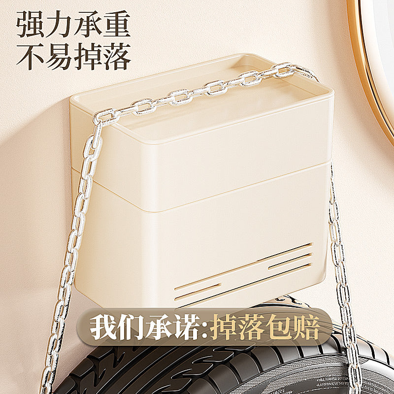 Cream wind bathroom tissue box, wall-mounted waterproof toilet carton, no punching, roll paper, paper, toilet rack