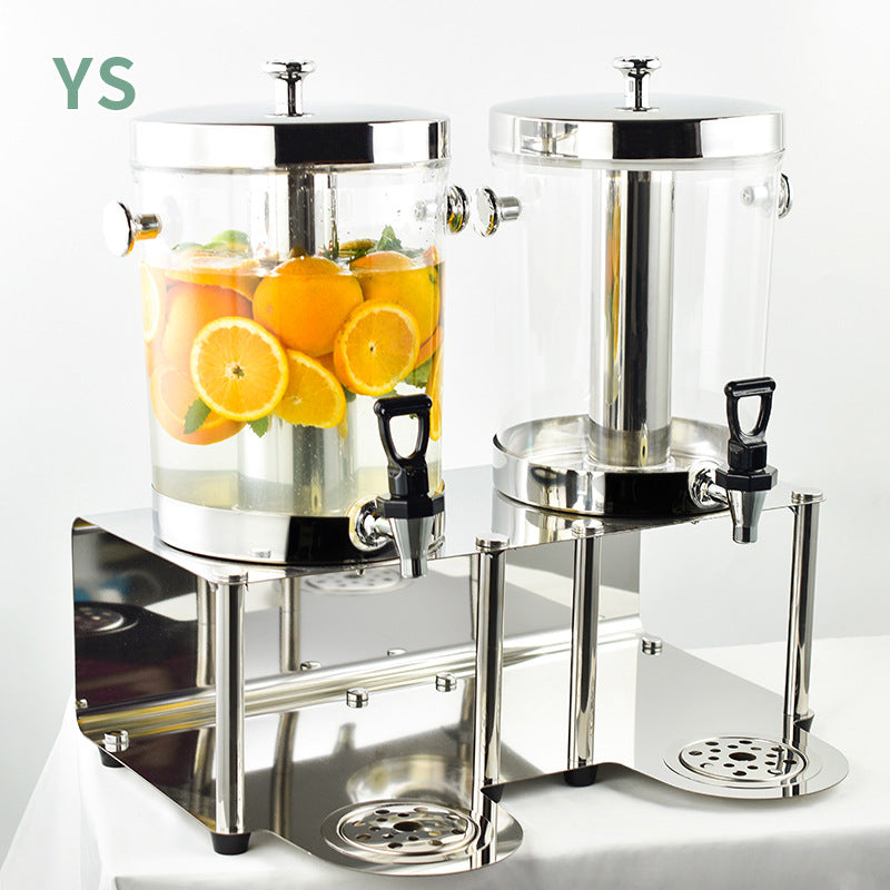 Hot and cold tripod, hotel commercial beverage bucket, stainless steel visual beverage machine, juicer, Korean juice tripod