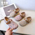 Fankahao shein girls' floral princess shoes, new spring/autumn  collection, soft-soled birkenstock-style shoes for toddlers and young children