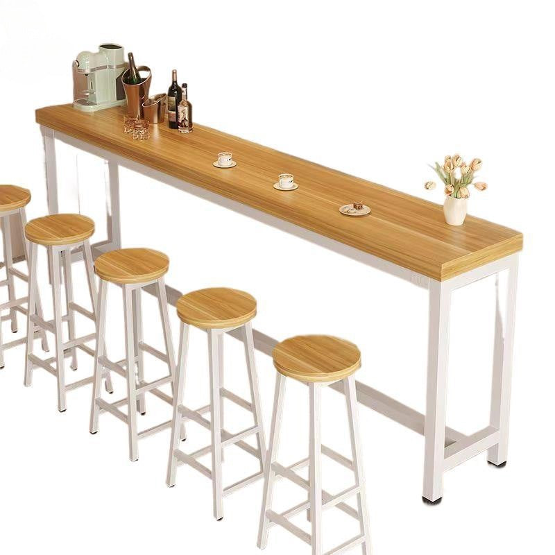 Factory direct industrial style bar table set - thickened composite board, steel frame, high-top bar table and stool combination
