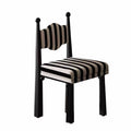 Black + black and white stripes