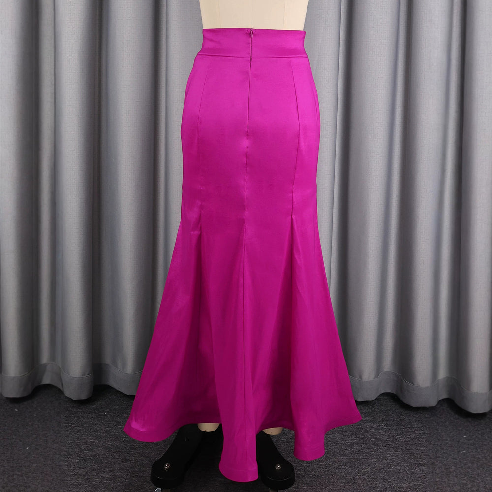 European and american chic elegant slimming midi skirt - versatile party & gathering bow-tie fishtail skirt