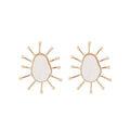 bestseller: french vintage earrings for women, exuding understated luxury and high-end style. these fashionable and elegant earrings feature a round sunburst design with radiating lines